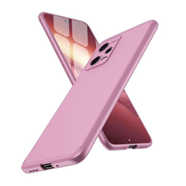 For Xiaomi Redmi Note 12 5G Global GKK Three Stage Splicing Full Coverage PC Phone Case(Rose Gold)