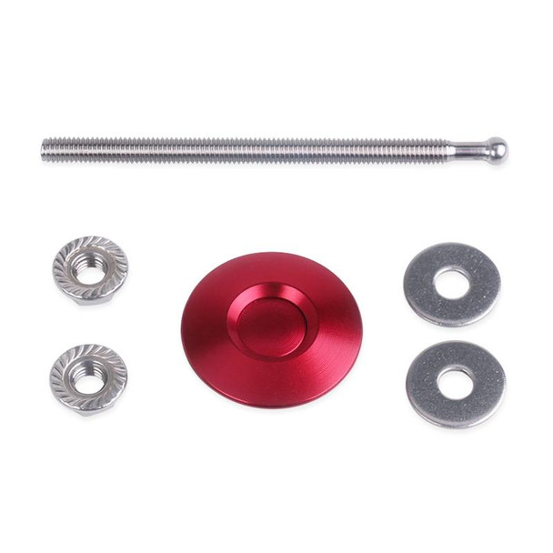 100mm Stainless Steel Quick-pins Push Button Billet Hood Pins Lock Clip Kit(Red)