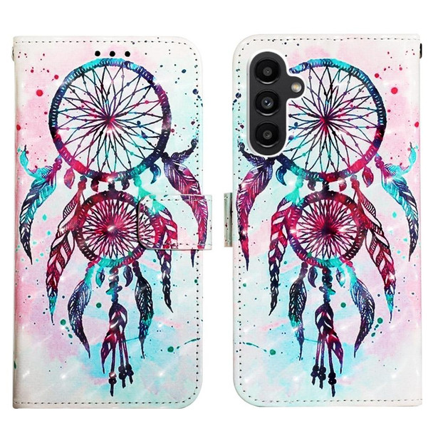 For Samsung Galaxy A25 5G / A24 3D Painting Horizontal Flip Leatherette Phone Case(Color Drop Wind Chimes)