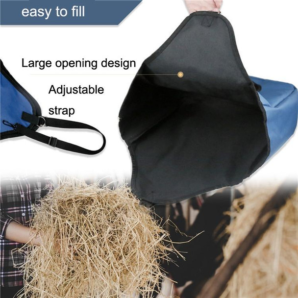 Double Layer Oxford Cloth Horse Hay Bale Hay Tote Bag(Blue)