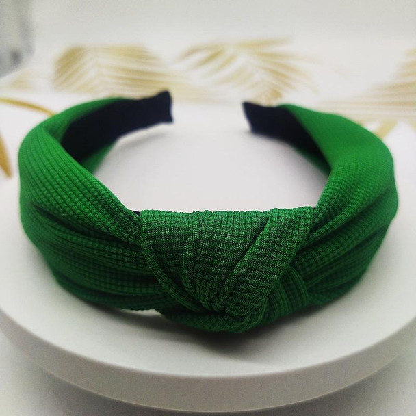 5cm Wide-brimmed Pressed Hair Solid Color Headband(Ocean Green)