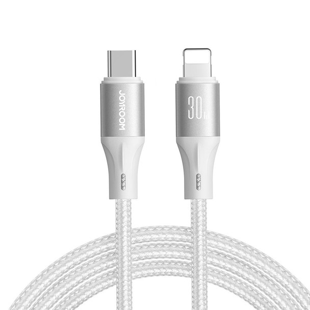 JOYROOM SA25-CL3 30W USB-C/Type-C to 8 Pin Fast Charge Data Cable, Length:1.2m(White)