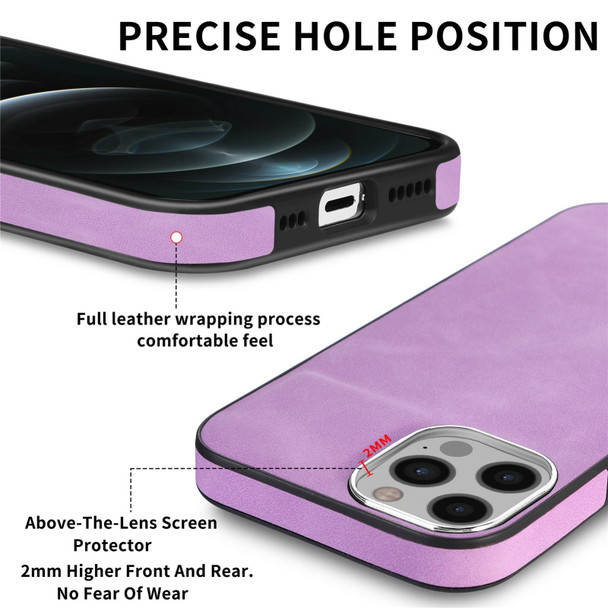 For iPhone 12 Skin-Feel Electroplating TPU Shockproof Phone Case(Purple)