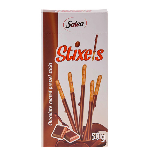 Chocolate Coated Pretzel Sticks 50g