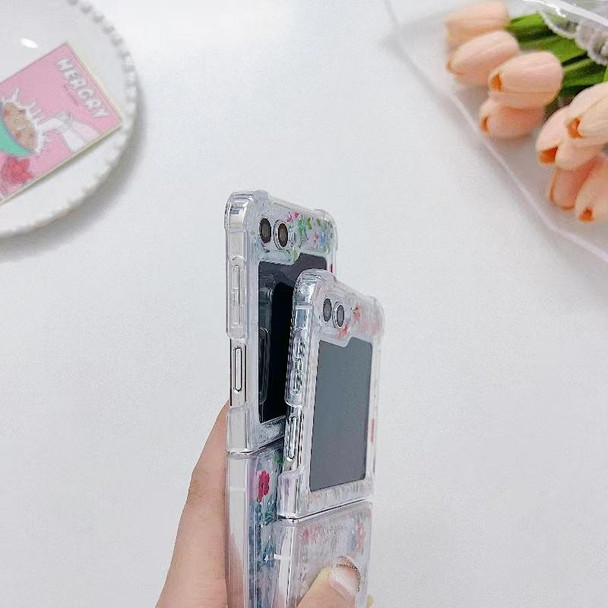 For Samsung Galaxy Z Flip4 Fresh Small Floral Epoxy TPU Phone Case(Beautiful Bouquet 1)