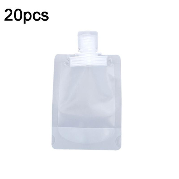 20pcs Travel Refillable Empty Squeeze Pouch Lotion Shampoo Squeezable Bags, Spec: 50ml