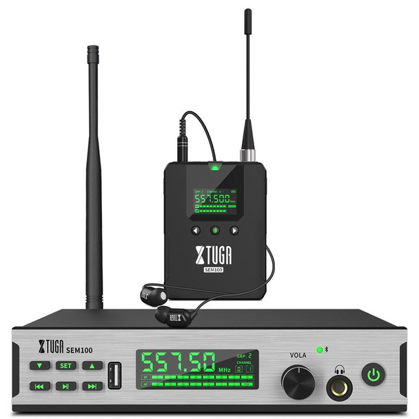 XTUGA SEM100 Professional Wireless In Ear Monitor System 1 BodyPacks(EU Plug)