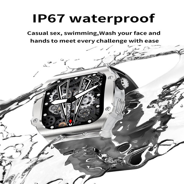 AK55 1.91 inch IP67 Waterproof Color Screen Smart Watch,Support Heart Rate / Blood Pressure / Blood Oxygen Monitoring(Silver)