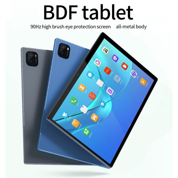 BDF P90 4G LTE Tablet PC 10.1 inch, 8GB+128GB, Android 11 MTK6755 Octa Core, Support Dual SIM, EU Plug(Blue)