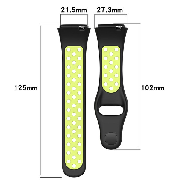 For Redmi Watch 3 Lite / Watch 3 Active Two Color Silicone Watch Band(Black Blue)