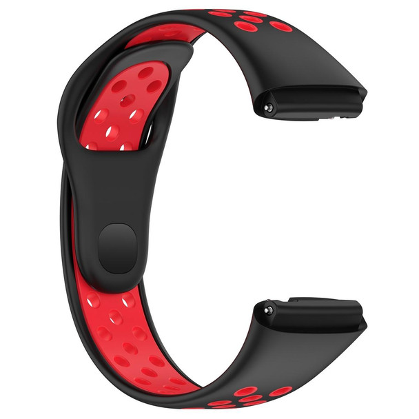 For Redmi Watch 3 Lite / Watch 3 Active Two Color Silicone Watch Band(Black Red)