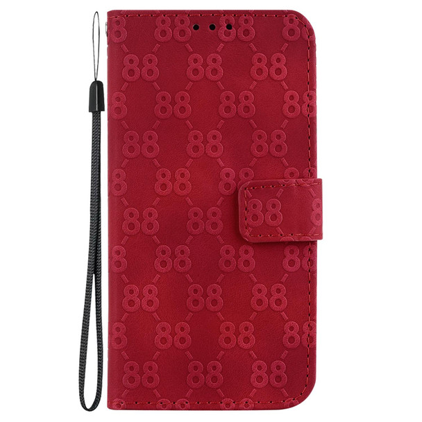For Motorola Edge 30 Pro / Edge+ 2022 Double 8-shaped Embossed Leatherette Phone Case(Red)