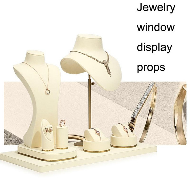 4x10.5cm Curved Stud Holder Window Jewelry Display Props Necklace Earrings Ring Jewelry Stand