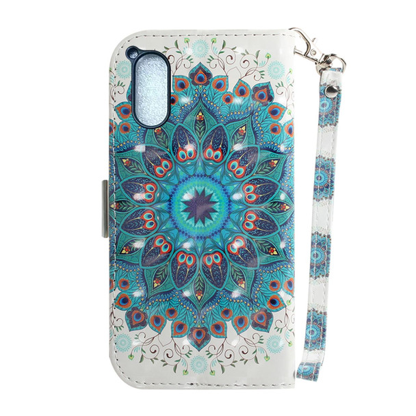 For Sony Xperia 5 V 3D Colored Horizontal Flip Leatherette Phone Case(Peacock Wreath)