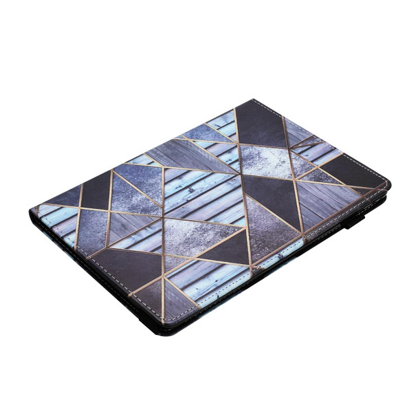 For Lenovo Tab M10 Plus 3rd Gen Sewing Litchi Texture Smart Leatherette Tablet Case(Marble)