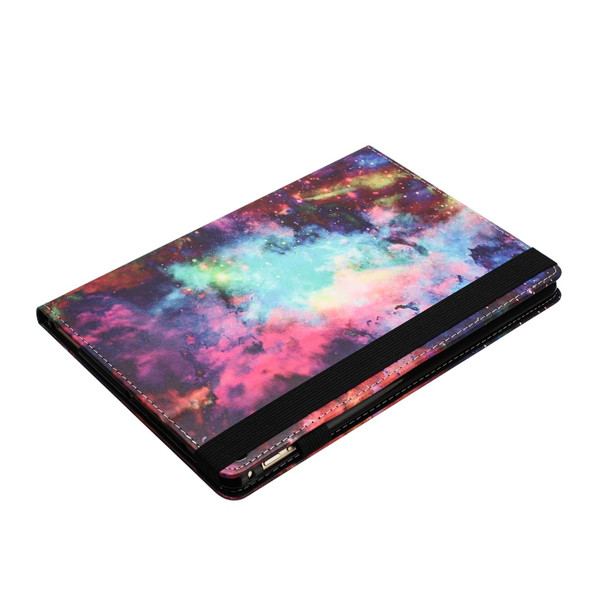 For Lenovo M10 Plus Sewing Litchi Texture Smart Leatherette Tablet Case(Starry Sky)