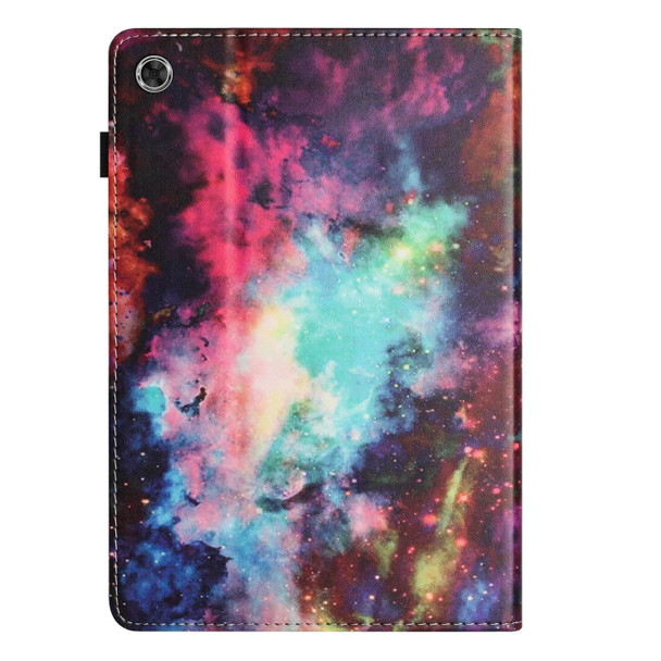 For Lenovo M10 Plus Sewing Litchi Texture Smart Leatherette Tablet Case(Starry Sky)