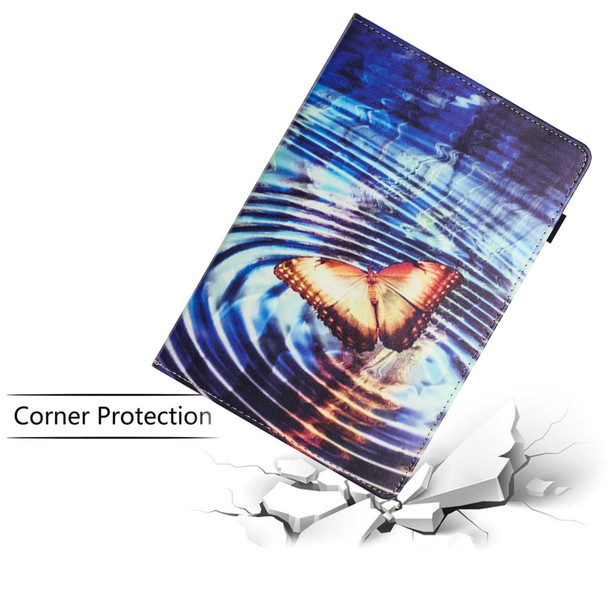 For Lenovo M10 Plus Sewing Litchi Texture Smart Leatherette Tablet Case(Butterfly)