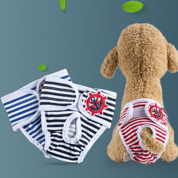 2 PCS Pet Physiological Pants Female Dog Physiological Period Hygiene Pants, Size: M(Red White Stripes)