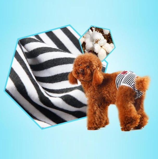 2 PCS Pet Physiological Pants Female Dog Physiological Period Hygiene Pants, Size: S(Blue White Stripes)