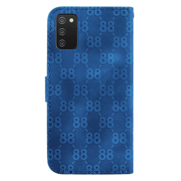 For Samsung Galaxy Note20 Ultra Double 8-shaped Embossed Leatherette Phone Case(Blue)