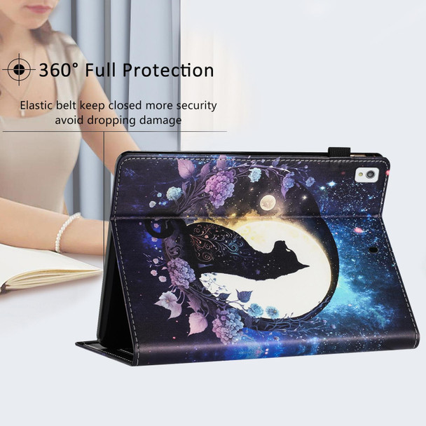 For iPad 10.5 2019 Sewing Litchi Texture Smart Leatherette Tablet Case(Cat)
