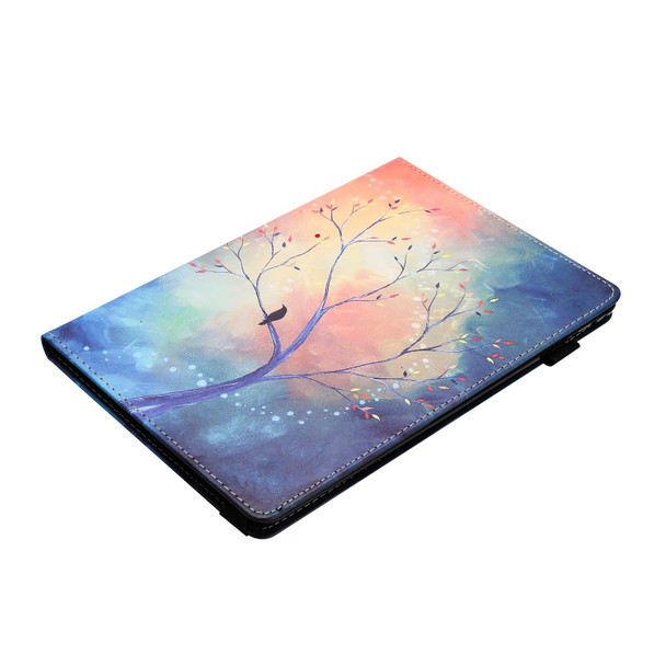 For iPad 10.5 2019 Sewing Litchi Texture Smart Leatherette Tablet Case(Oil Painting Tree)