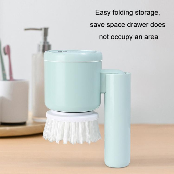 Multifunctional Handheld Wireless Folding Electric Cleaning Brush(Mint Green)