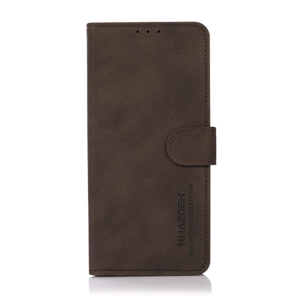 For OPPO A58 4G KHAZNEH Matte Texture Leatherette Phone Case(Brown)