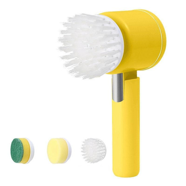 Multifunctional Handheld Wireless Folding Electric Cleaning Brush(Lemon Yellow)