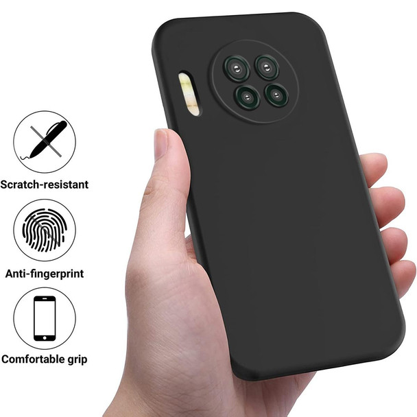 For Hisense Infinity H50 Zoom Pure Color Liquid Silicone Shockproof Phone Case(Black)