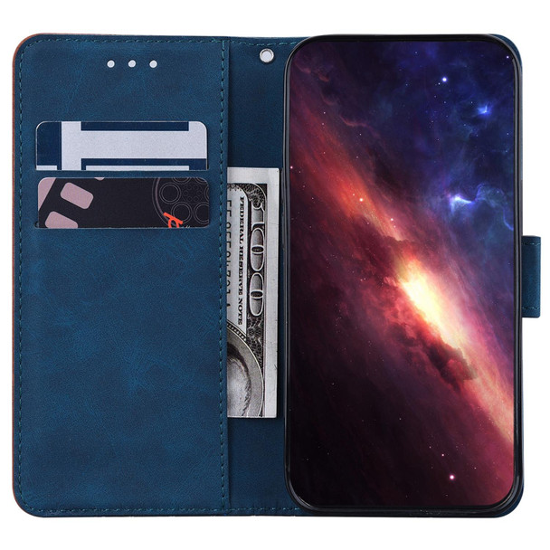 For OPPO Reno10 5G Global/Reno10 Pro Global Geometric Embossed Leatherette Phone Case(Blue)