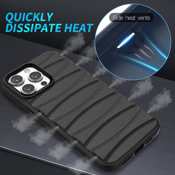 For iPhone 15 Multi-tuyere Powerful Heat Dissipation Phone Case(Grey)