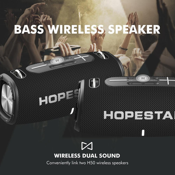 HOPESTAR H50 lPX6 Waterproof Portable Wireless Bluetooth Speaker(Gray)