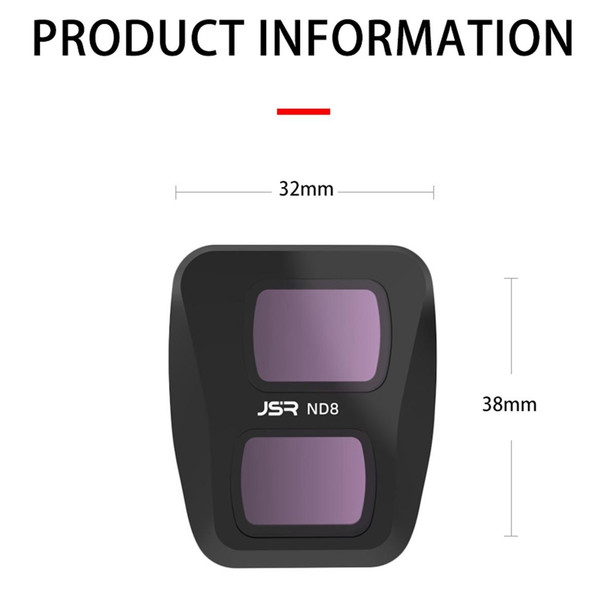 For DJI Air 3 JSR KB Series Drone Lens Filter, Filter:ND8