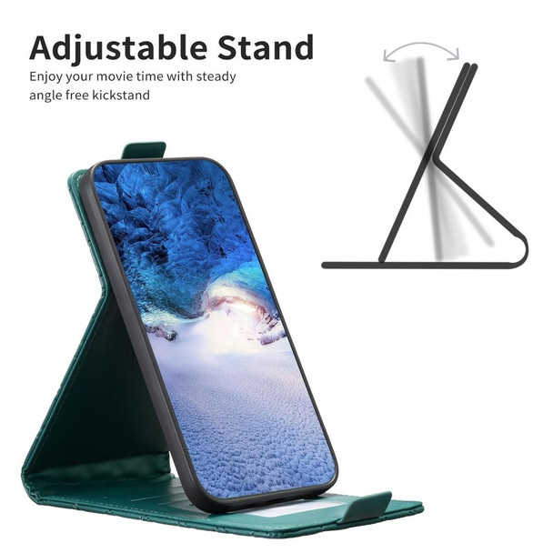 For Samsung Galaxy S21 5G Diamond Lattice Vertical Flip Leatherette Phone Case(Green)