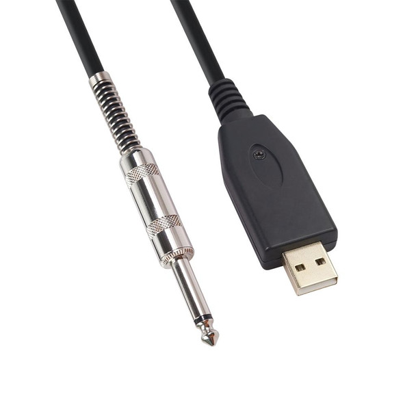 US48S USB to 6.35mm Electric Guitar Recording Cable, Cable Length:2m