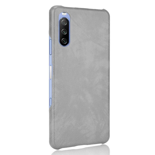 Sony Xperia 1 III Shockproof Litchi Texture PC + PU Case(Grey)