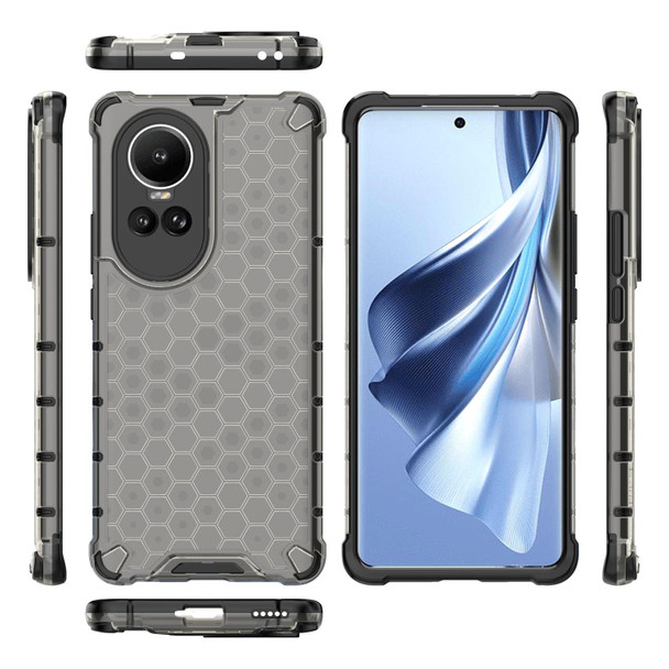 For OPPO Reno10 Global / 10 Pro Global  Honeycomb Phone Case(Black)