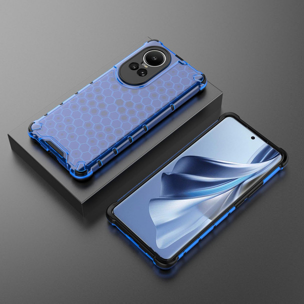For OPPO Reno10 Global / 10 Pro Global  Honeycomb Phone Case(Blue)