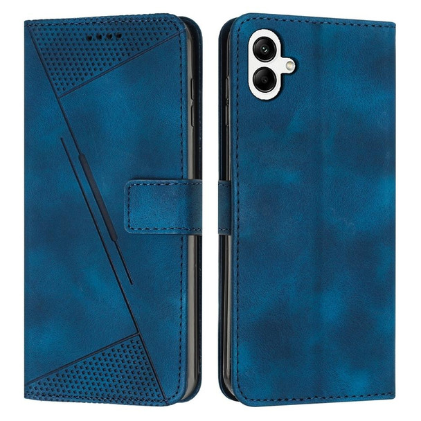 For Samsung Galaxy A04e Dream Triangle Leatherette Phone Case with Lanyard(Blue)