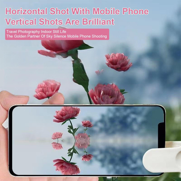 Smartphone Camera Mirror Reflection Clip Selfie Reflector Shooting Supplies, Spec: With Remote Control White