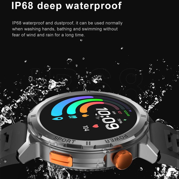 M52 1.43 inch Screen IP68 Waterproof Smart Watch, Support Bluetooth Call / Heart Rate (Silver)