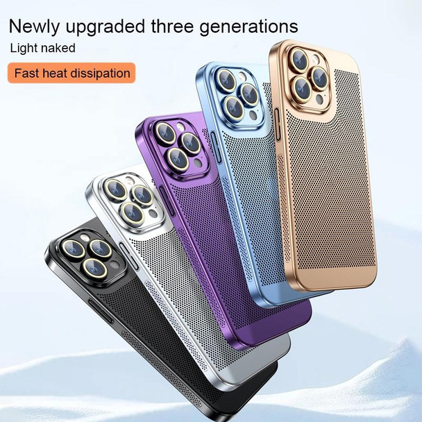 For iPhone 11 Pro Max Ice Sense Heat Dissipation Electroplating PC Phone Case(Champagne Gold)