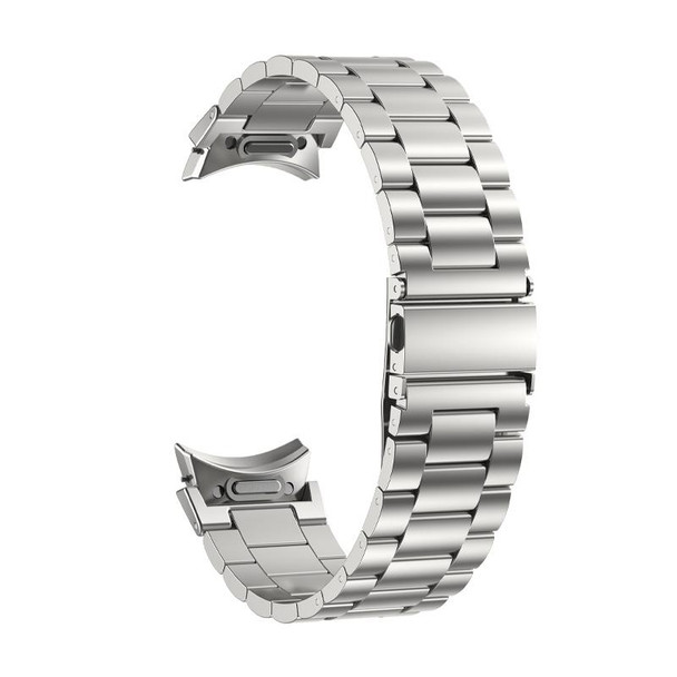 For Samsung Galaxy Watch 6 Three Strains Metal Watch Band(Silver)