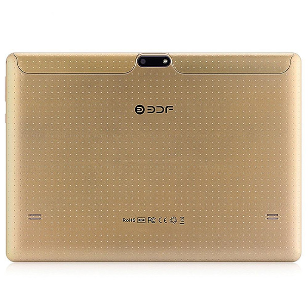 BDF K107 3G Phone Call Tablet PC 10.1 inch, 2GB+32GB, Android 9.0 MTK6735 Quad Core, Support Dual SIM, EU Plug(Gold)