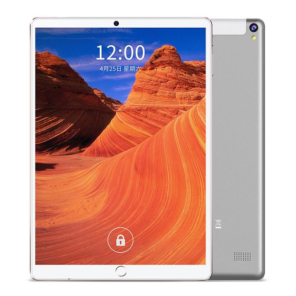 BDF P10 3G Phone Call Tablet PC 10.1 inch, 4GB+64GB, Android 10 MT8321 Quad Core, Support Dual SIM, EU Plug(Silver)