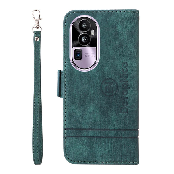 For OPPO Reno10 Pro+ 5G Global BETOPNICE Dual-side Buckle Leatherette Phone Case(Green)