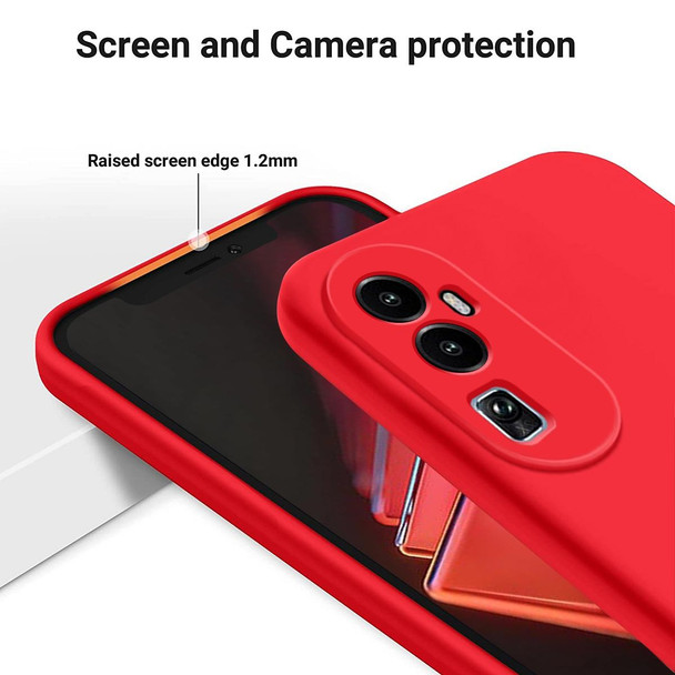 For OPPO Reno10 Pro+ Pure Color Liquid Silicone Shockproof Phone Case(Red)