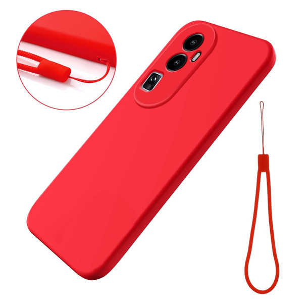 For OPPO Reno10 Pro+ Pure Color Liquid Silicone Shockproof Phone Case(Red)